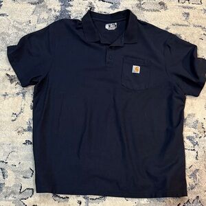 Carhartt Dark Blue Polo Shirt with Pocket